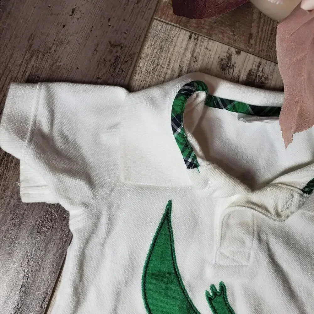 Gymboree 100% Cotton Baby Boy Bodysuit Alligator Crocodile 6-12m NWOT